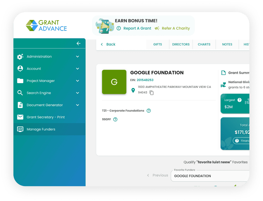 Foundation Profiles – research grant funders with confidence using detailed insights drawn from years of government filings, verified giving history, and real funding patterns.