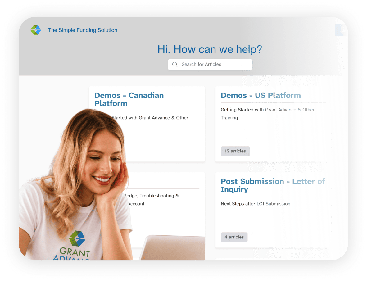 Project Management User Interface For Grant Advance